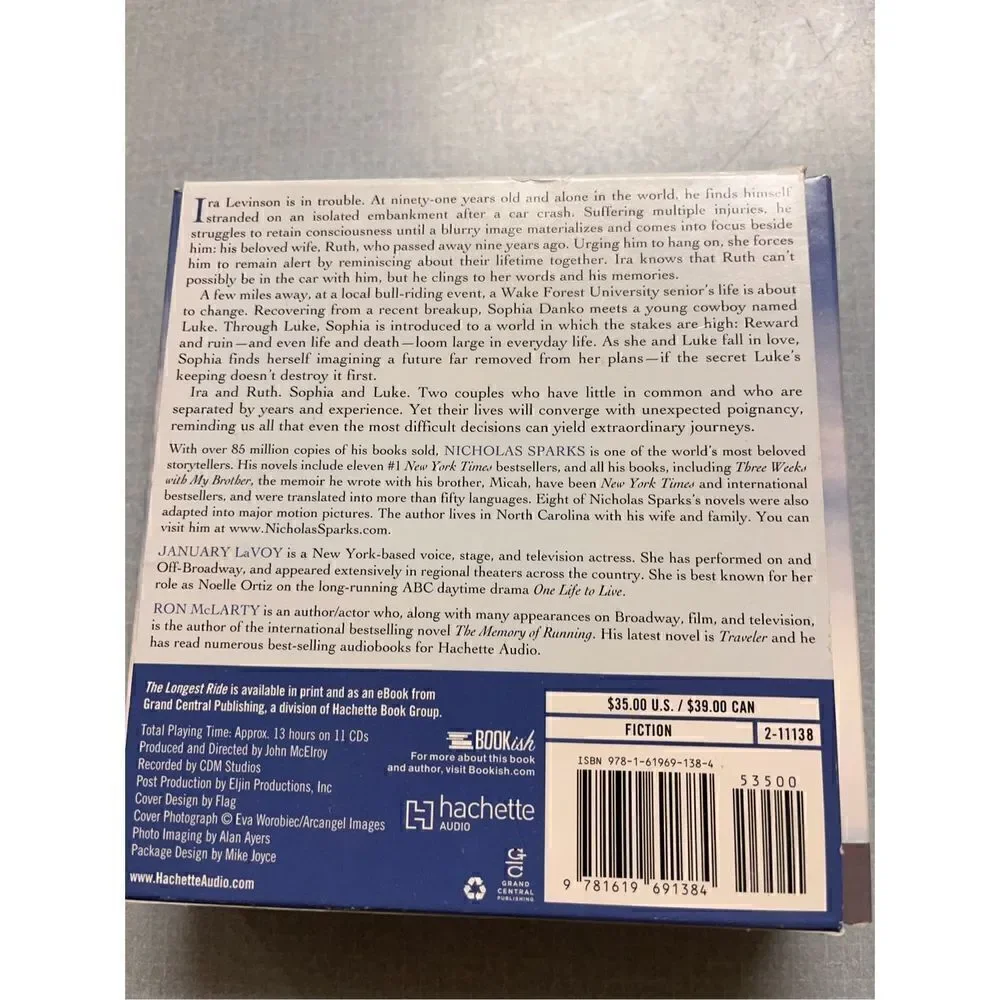 Nicholas Sparks The Longest Ride audio book - Picture 2 of 2